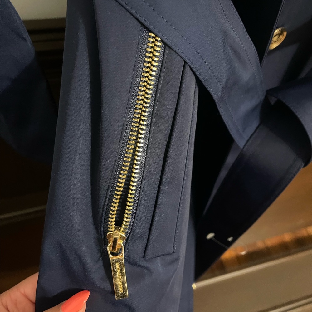 Michael kors navy blue rain coat - Picture 2 of 5